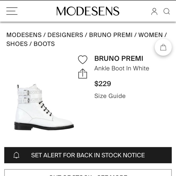 Women’s White Ankle Boot Bruno Premi - Picture 6 of 7